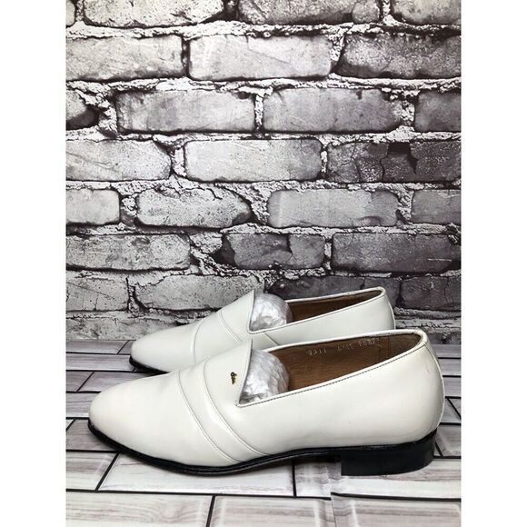 Duque Da Milano White Patent Leather Slip On Loafers Shoes Men’s Sz 6.5EE US/40 - Picture 9 of 12